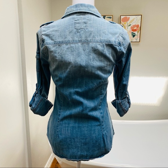 Life in Progress Chambray Button Down Shirt - Picture 4 of 9